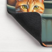 Ginger Cats Pot Planten, Mousepad Muismat (Hoek)