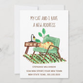 Ginger Chat Changement d'adresse Faire-part de dém (Devant)