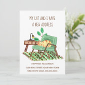 Ginger Chat Changement d'adresse Faire-part de dém (Debout devant)