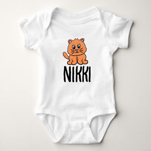 GINGER CHAT NOM FILLES UN PIÈCE T-SHIRTS (Devant)