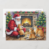 Ginger Coloured Cats Christmas Kaart (Voorkant / Achterkant)