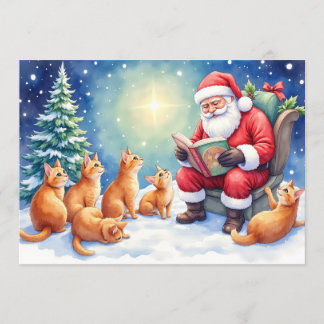 Ginger Coloured Cats Christmas Kaart