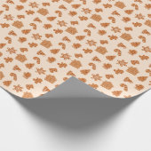 Ginger Cookie Pattern Gift Wrapping Paper Cadeaupapier (Hoek)