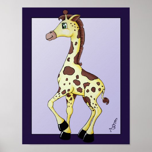 Ginger de Giraffe Poster (Voorkant)