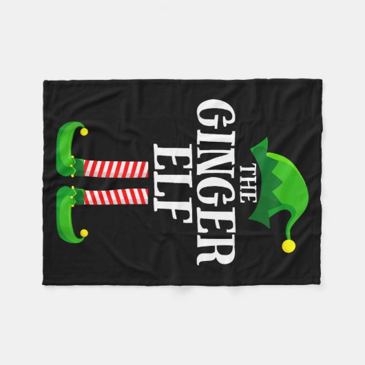 Ginger Elf Matching Family Group Christmas Party P Fleece Deken (Voorkant (Horizontaal))