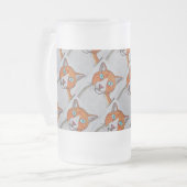 Ginger en witte geglazuurde mok (Voorkant links)