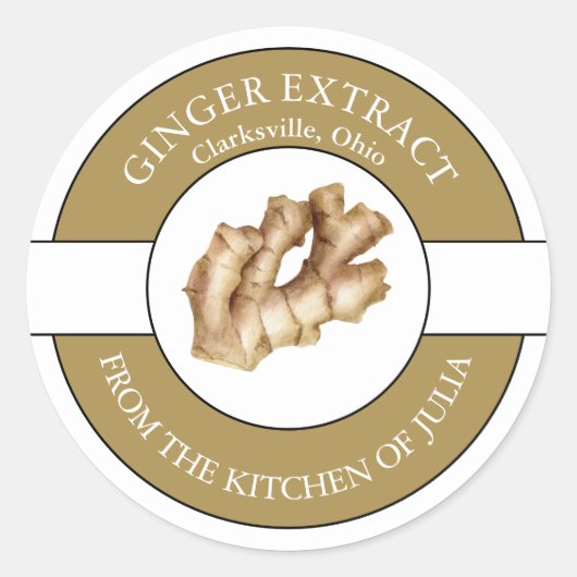 Ginger Extract Label (Voorkant)