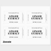 Ginger Extract Modern Label Sticker ZEX_001h (Vel)