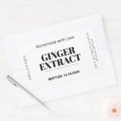 Ginger Extract Modern Label Sticker ZEX_001h (Envelop)