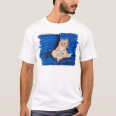 Ginger Gamer Cat T-shirt (Voorkant)
