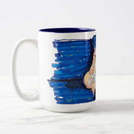 Ginger Gamer Cat Tweekleurige Koffiemok