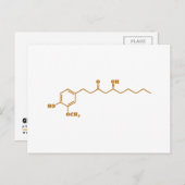 Ginger Gingerol Molecule Chemical Formule Briefkaart (Voorkant / Achterkant)