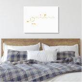 Ginger Gingerol Molecule Chemical Formule Canvas Afdruk (Insitu (Slaapkamer))