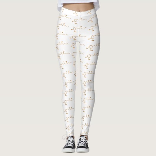 Ginger Gingerol Molecule Chemical Formule Leggings (Voorkant)