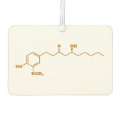 Ginger Gingerol Molecule Chemical Formule Luchtverfrisser (Achterkant)