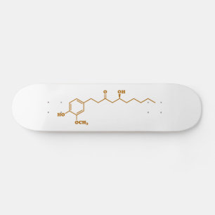 Ginger Gingerol Molecule Chemical Formule Skateboard