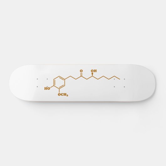 Ginger Gingerol Molecule Chemical Formule Skateboard (Horizontaal)