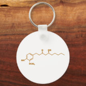 Ginger Gingerol Molecule Chemical Formule Sleutelhanger (Voorkant)