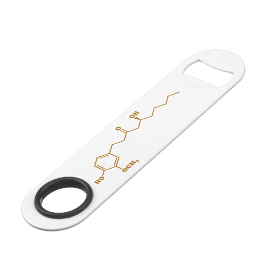 Ginger Gingerol Molecule Chemical Formule Speed Flessenopener (Achterkant Gekanteld)