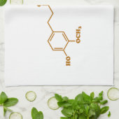Ginger Gingerol Molecule Chemical Formule Theedoek (Gevouwen)