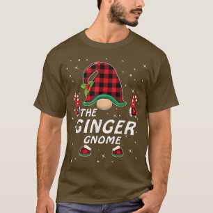 Ginger Gnome Buffalo Pset Matching Family Christm T-shirt