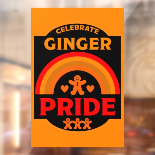 Ginger Haired Pride Raamsticker (Vel 2)