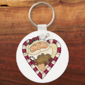 Ginger Heart Santa T-shirts en cadeaus Sleutelhanger (Voorkant)