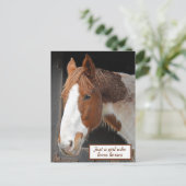 Ginger Horse op Boerderij Gewoon een meisje dat va Briefkaart (Staand voorkant)