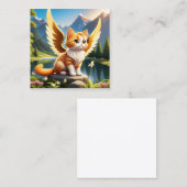 Ginger is een mooie engelkat met vleugels. Zij hee Vierkante Visitekaartje (Voorkant / Achterkant)