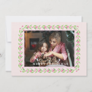 Ginger Jar & Christmas Berries Crest Monogram Kaart