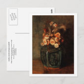 Ginger Jar met Chrysanthemums, Vincent van Gogh Briefkaart (Voorkant / Achterkant)