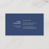 Ginger Jar Pottery Logo Designer Donkerblauw Visitekaartje (Achterkant)