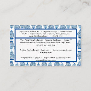 Ginger Jar Standard, Carte de visite 3,5 pouces x