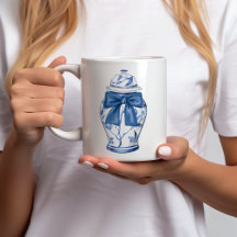 Ginger Jars Bows Chinoiserie Céramique Mug