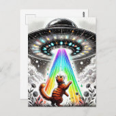 Ginger Kat en UFO Briefkaart (Voorkant / Achterkant)