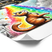 Ginger Kat en UFO Poster (Hoek)