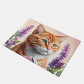 Ginger Kat Multicolor Bloemen Kunst Deurmat (Schuin)