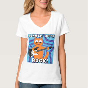 Ginger Katten Roken! Gitaar Kat T Shirt