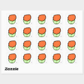 Ginger-kind (grappige cartoon zoals schets) v1 vierkante sticker (Vel)