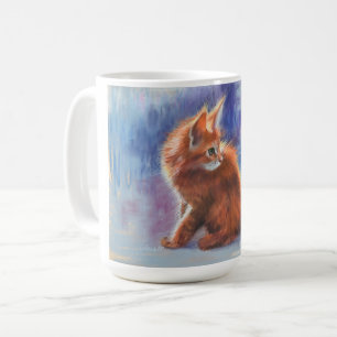 Ginger Kitten in pastellicht Koffiemok