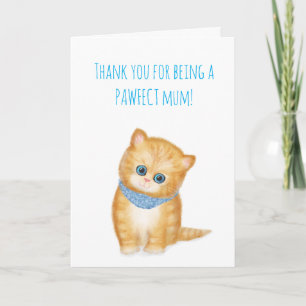 Ginger kitten-Moederdag-kaart van de kat Kaart