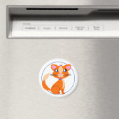 Ginger Kitty Toon Magnet (In Situ (Lave-vaisselle))