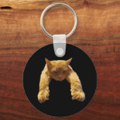 Ginger Lazy Cat, Keyring Sleutelhanger (Achterkant)