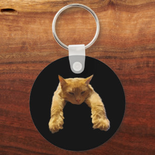 Ginger Lazy Cat, Keyring Sleutelhanger