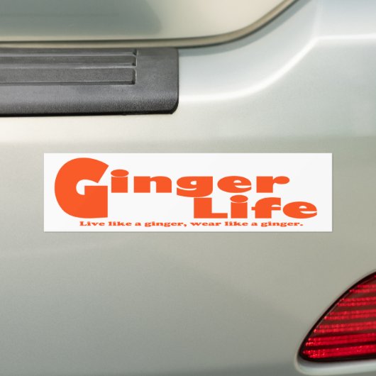 Ginger Life Bumpersticker (Op auto)