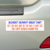 GINGER LOVER VOOR DE REDS BUMPERSTICKER (Op auto)