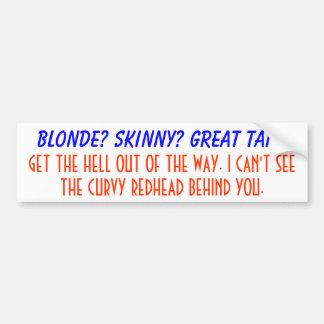 GINGER LOVER VOOR DE REDS BUMPERSTICKER