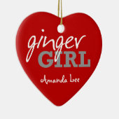 Ginger Meisje Redhead Sproeten Keramisch Ornament (Rechts)