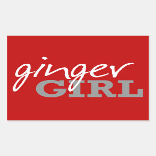 Ginger Meisje Redhead Sproeten Rechthoekige Sticker