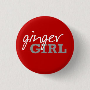 Ginger Meisje Redhead Sproeten Ronde Button 3,2 Cm